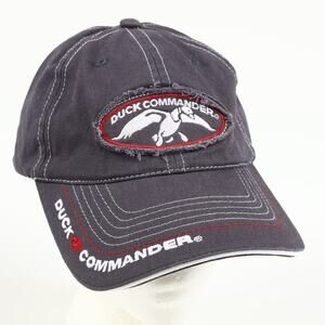 Duck Commander Dynasty Logo Patch 100% Cotton Packable H&L Strapback Hat Gray